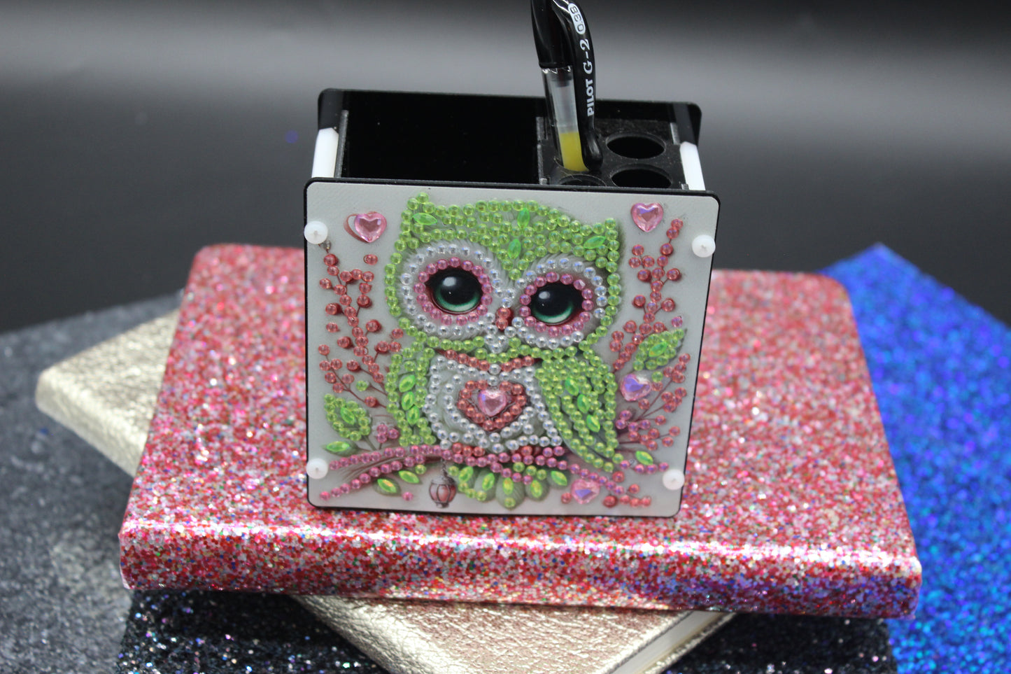 Diamond Art Small Owl Pencil Holder