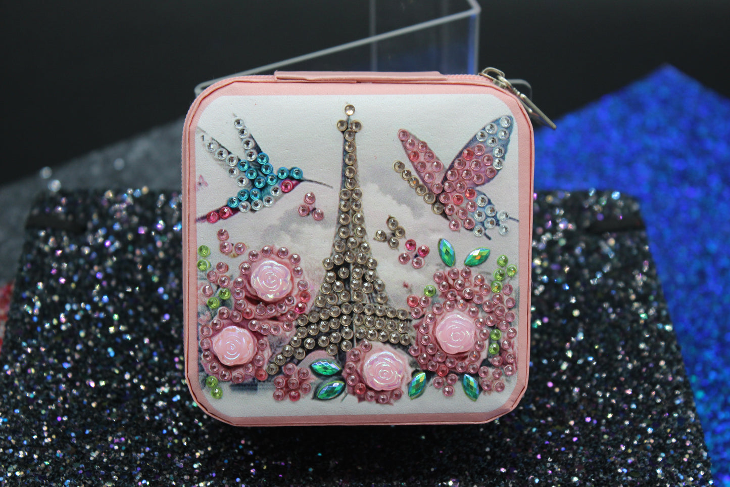 Portable Diamond Painting Jewelry Box featuring The Paris Eiffel Tower