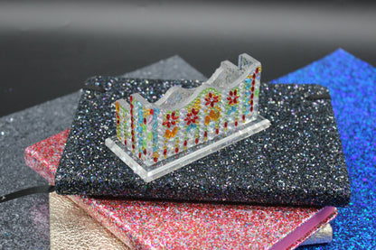 Diamond Art Multi Colored Business Card Holder