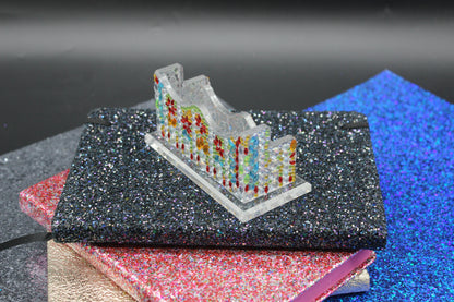 Diamond Art Multi Colored Business Card Holder
