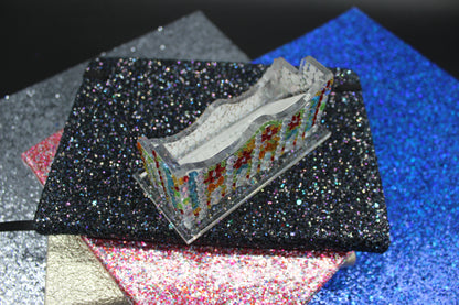 Diamond Art Multi Colored Business Card Holder