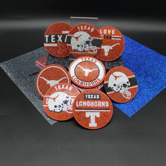 NCAA SEC University of Texas Diamond Art Coaster Set (8) Pieces and Wire Stand