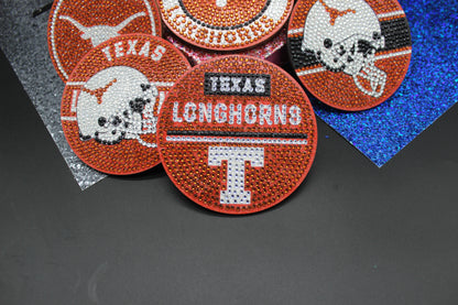 NCAA SEC University of Texas Diamond Art Coaster Set (8) Pieces and Wire Stand