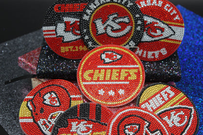 NFL Kansas City Chiefs Diamond Art Coaster Set (8) Pieces and Wire Stand