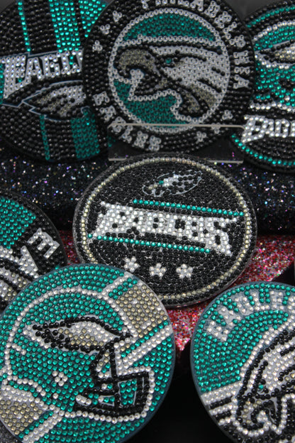 NFL Philadelphia Eagles Diamond Art Coaster Set (8) Pieces and Wire Stand
