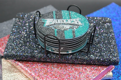 NFL Philadelphia Eagles Diamond Art Coaster Set (8) Pieces and Wire Stand