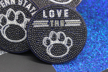 NCAA BIG10 Penn State Diamond Art Coaster Set (8) Pieces and Wire Stand