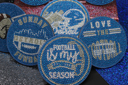 NFL Detroit Lions Diamond Art Coaster Set (8) Pieces and Wire Stand