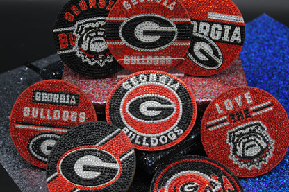 NCAA SEC Georgia Bulldogs Diamond Art Coaster Set (8) Pieces and Wire Stand