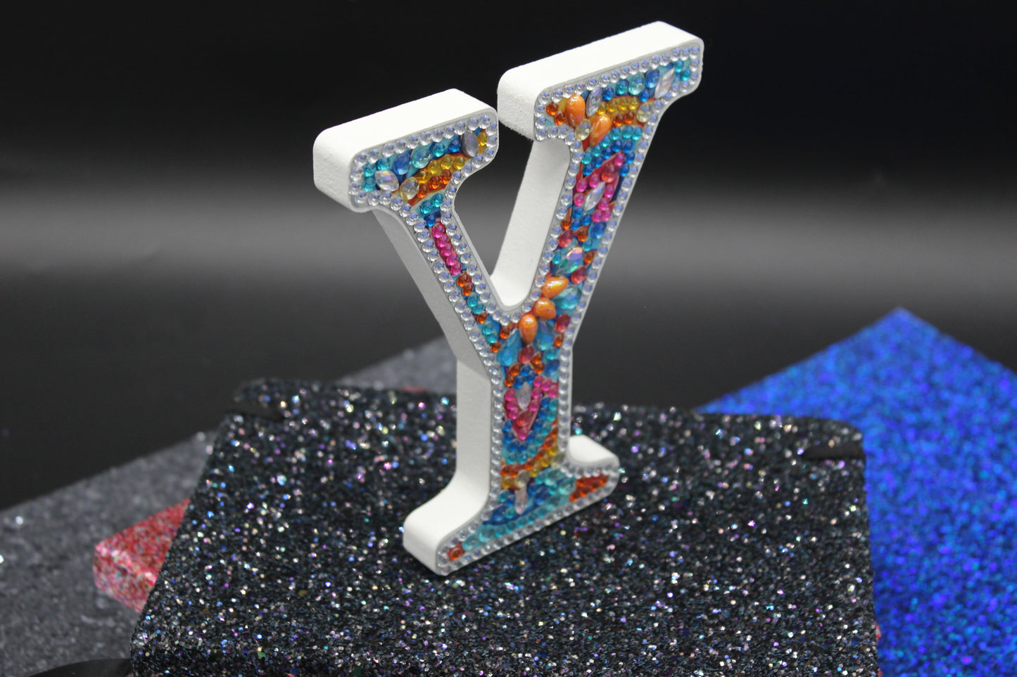 Wooden Craft Gem 5D Diamond Art Letter Y