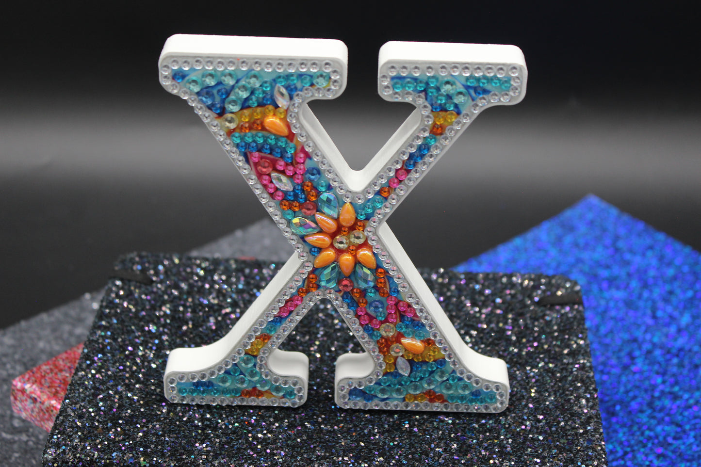 Wooden Craft Gem 5D Diamond Art Letter X