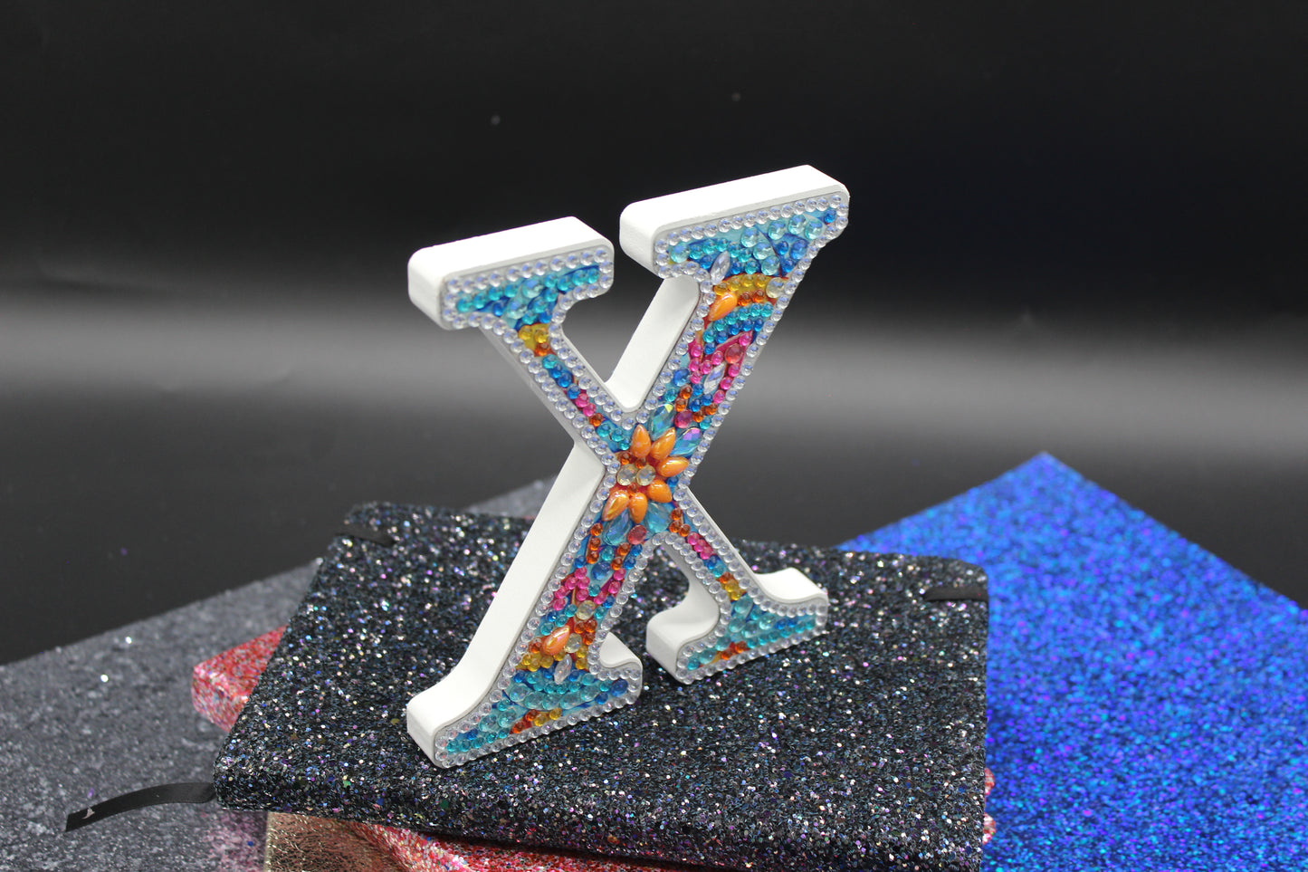 Wooden Craft Gem 5D Diamond Art Letter X