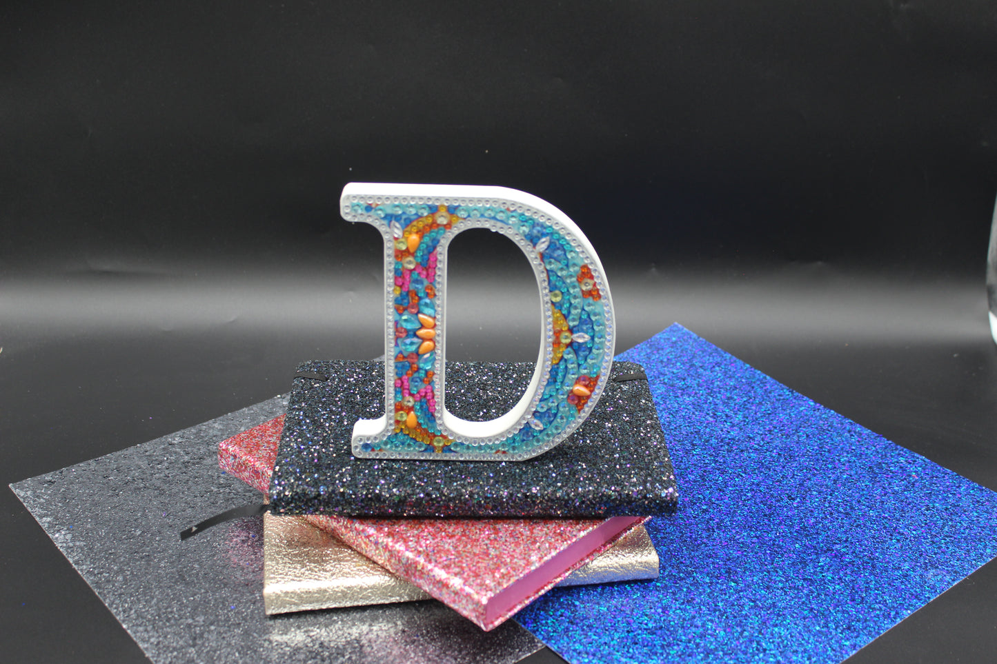 Wooden Craft Gem 5D Diamond Art Letter D