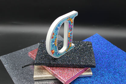 Wooden Craft Gem 5D Diamond Art Letter D
