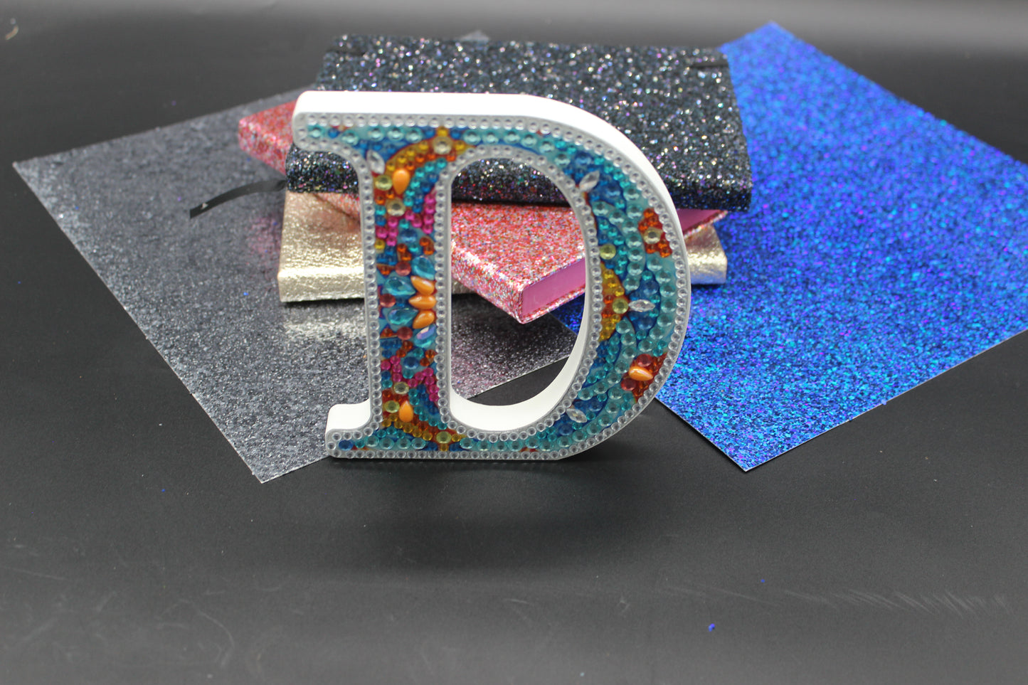 Wooden Craft Gem 5D Diamond Art Letter D