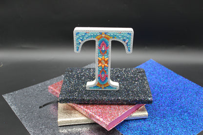 Wooden Craft Gem 5D Diamond Art Letter T