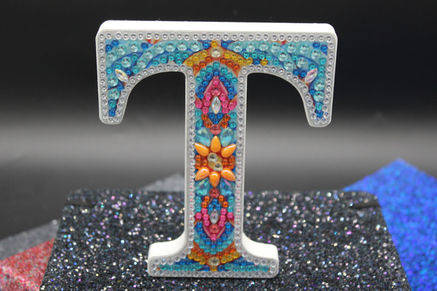 Wooden Craft Gem 5D Diamond Art Letter T