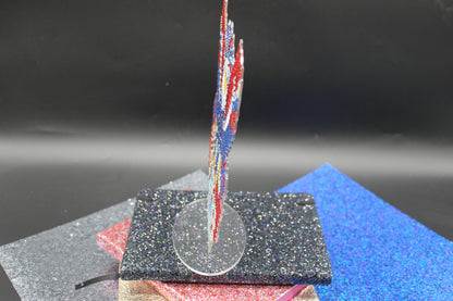 USA 250 Birthday TableTop Diamond Art with Red White and Blue Eagle