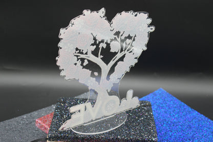 Beautiful Diamond Art Table Topper with Red Roses Formed in the Shape of a Heart
