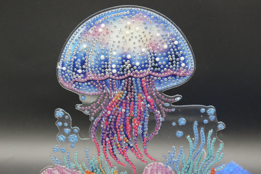 Diamond Art Table Topper Multi Colored Sea Jellyfish