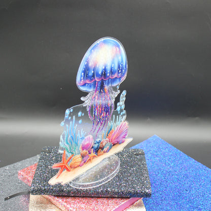 Diamond Art Table Topper Multi Colored Sea Jellyfish