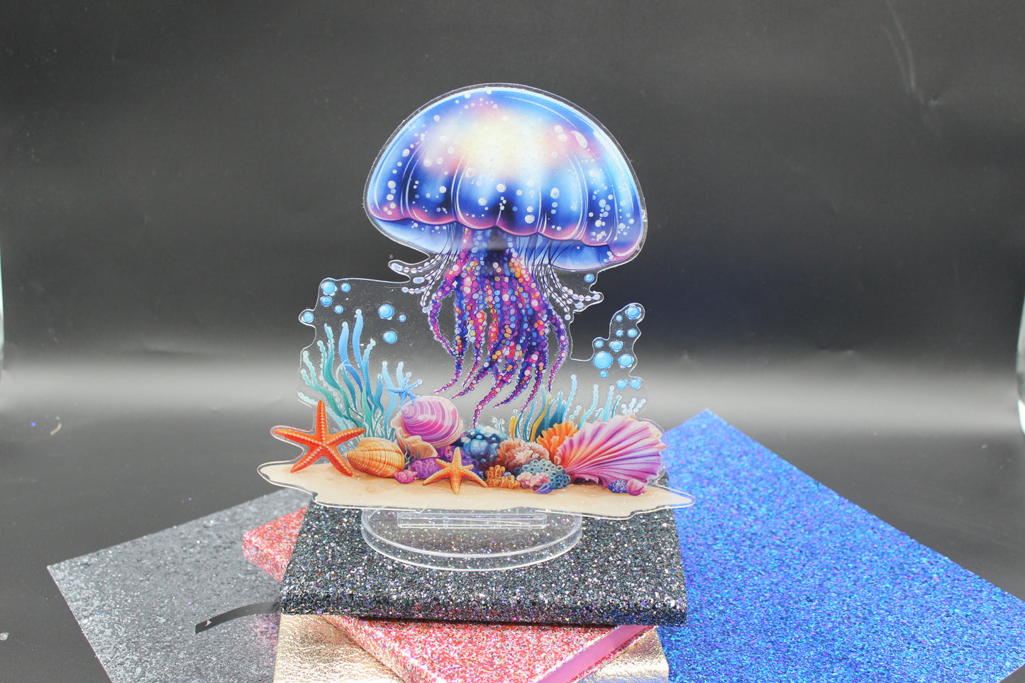 Diamond Art Table Topper Multi Colored Sea Jellyfish